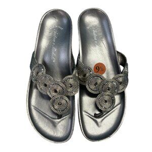 Andrea E Michele Cork Wedge Thong Sandals Made in Italy SIZE 9.5